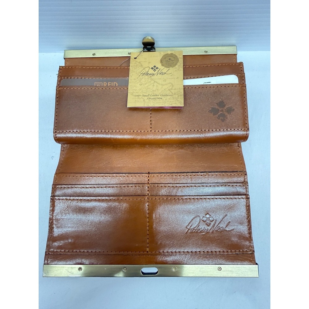 Patricia Nash Italian Leather Floral Cauchy Wallet VINTAGE BOTANICAL NEW RARE! - Picture 5 of 7